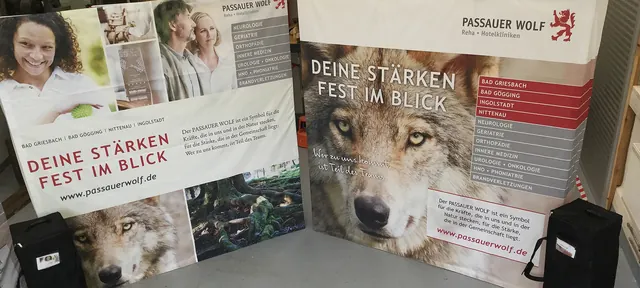 Werbedisplays – Detailaufnahme einer Umsetzung